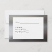 封筒付きシルバーと紫のrsvp 出欠カード (裏面)