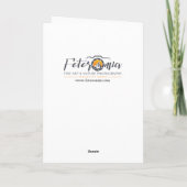 封筒付きノーザンライト折り畳みグリーティングカード カード (裏面)