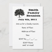 封筒付きファミリ懇親会招待状 招待状 (裏面)