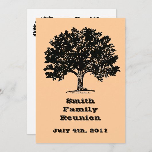 封筒付きファミリ懇親会招待状 招待状 (正面/裏面)