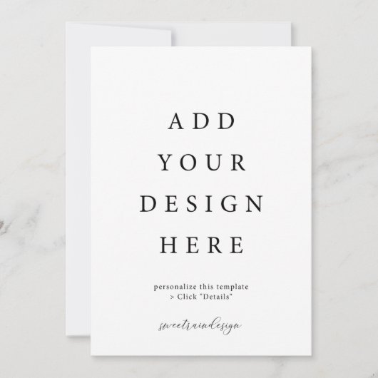 封筒付き5 x 7インチ招待状カード 案内状 (正面)