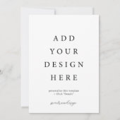 封筒付き5 x 7インチ招待状カード 案内状 (裏面)