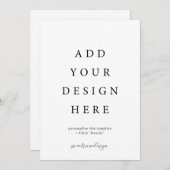 封筒付き5 x 7インチ招待状カード 案内状 (正面/裏面)