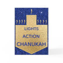 封筒付き"Golden Dreidel"グリーティングカード