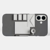 封筒名刺のレターと灰色の背景 Case-Mate iPhoneケース (裏面 (横))