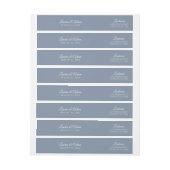 封筒差出人住所ラッのまわりにプ – ほこりっぽい青 ラップアラウンドラベル (シート)