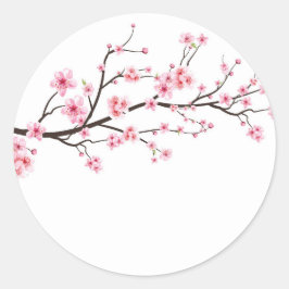 封筒用シールシール：桜の花 ラウンドシール