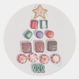 封筒用シールステッカー:ヴィンテージクリスマス ラウンドシール