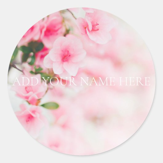 封筒用シールステッカー：木の花 ラウンドシール (正面)