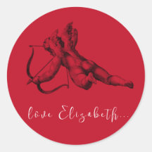 封筒用シールステッカー： CUPID