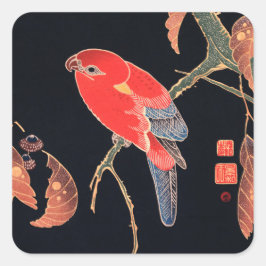 封筒用シールステッ日本のク： WOODBLOCK スクエアシール