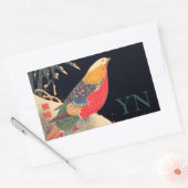 封筒用シールステッ日本のク： WOODBLOCK 長方形シール (封筒)