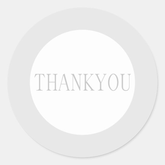 封筒用シールミニマル: サンキュー : ラウンドシール (正面)