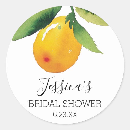 封筒用シールレモンシトラスビーフスティッカー ラウンドシール (正面)