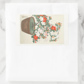 封筒用シール日本の：木版画：大原小村 長方形シール (バッグ)