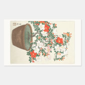 封筒用シール日本の：木版画：大原小村 長方形シール (正面)