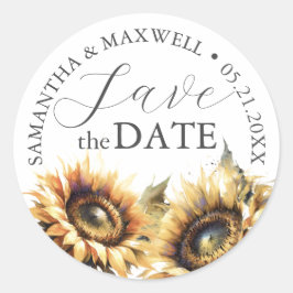 封筒用シール結婚式用シールひまわり ラウンドシール