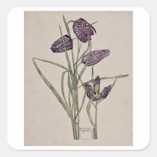 封筒用シール: CHARLES RENNIE MACKINTOSH : 1915 スクエアシール (正面)