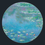 封筒用シール: CLAUDE MONET :《植物》スイレン ラウンドシール<br><div class="desc">封筒用シールステッカー：ファインアート: CLAUDE MONET :《植物》スイレン</div>