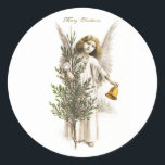 封筒用シール: VINTAGE CHRISTMAS ANGEL ラウンドシール<br><div class="desc">封筒用シール: VINTAGE CHRISTMAS ANGEL</div>