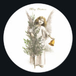 封筒用シール: VINTAGE CHRISTMAS ANGEL ラウンドシール<br><div class="desc">封筒用シール: VINTAGE CHRISTMAS ANGEL</div>