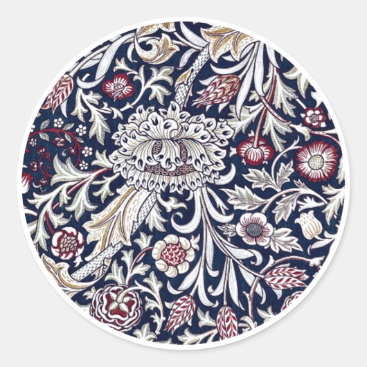 封筒用シール: WILLIAM MORRIS ：トレントデザイン ラウンドシール (正面)