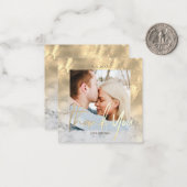 封筒結婚付き大理石フォトカード ノートカード (正面/裏面インサイチュ)