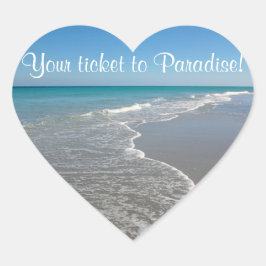 封緘結婚式用シール-海II ハートシール