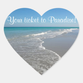 封緘結婚式用シール-海II ハートシール