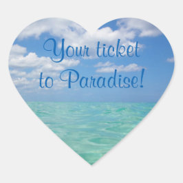 封緘結婚式用シール-海III ハートシール