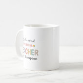 専任の英語教師 名前入り コーヒーマグカップ (正面左)