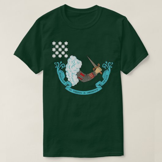 専制君主に対する抵抗は神の愛国者に服従する Tシャツ (デザイン正面)