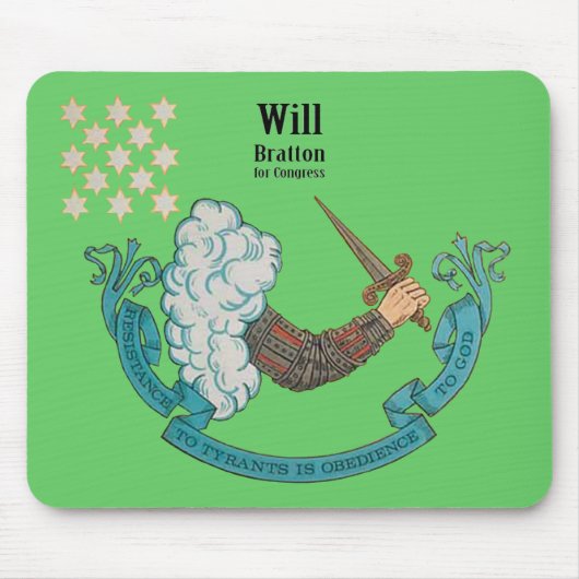 専制君主に従います神に、Bratton抵抗して下さい マウスパッド (正面)
