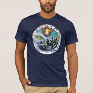 専制君主のジェファーソンのシールアメリカへの暴動 Tシャツ