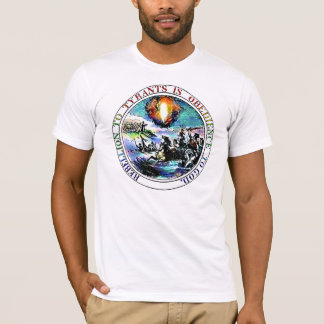 専制君主のトーマス・ジェファーソンのシールのTシャツへの暴動 Tシャツ