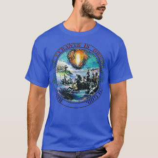専制君主への反乱は神への服従 Tシャツ