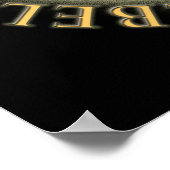 専制君主への反抗は神への服従金ゴールド文字 ポスター (角)