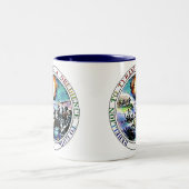 専制君主への暴動は神へ従順です ツートーンマグカップ (中央)