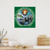 専制君主への暴動は神ポスターへ従順です ポスター (キッチン)