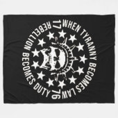 専制政治が法律になると フリースブランケット (正面(横))