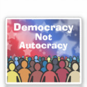 専制政治ではない民主主義 シール (正面)