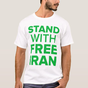 専制政治のTシャツに対する自由なイランさえずりを用いる立場 Tシャツ