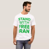 専制政治のTシャツに対する自由なイランさえずりを用いる立場 Tシャツ (正面フル)
