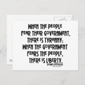 専制政治は何…ですか。 ポストカード (正面/裏面)