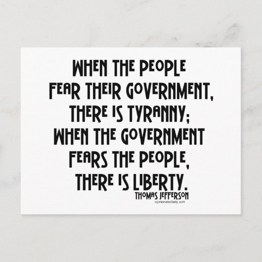 専制政治は何…ですか。 ポストカード (正面)