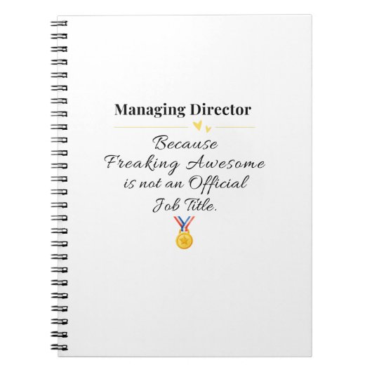 専務取締役 ノートブック (正面)