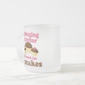 専務理事(おもしろいな)ギフト フロストグラスマグカップ (正面左)