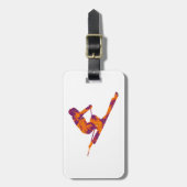 専攻のなおもしろいのスキー ラゲッジタグ (正面縦)