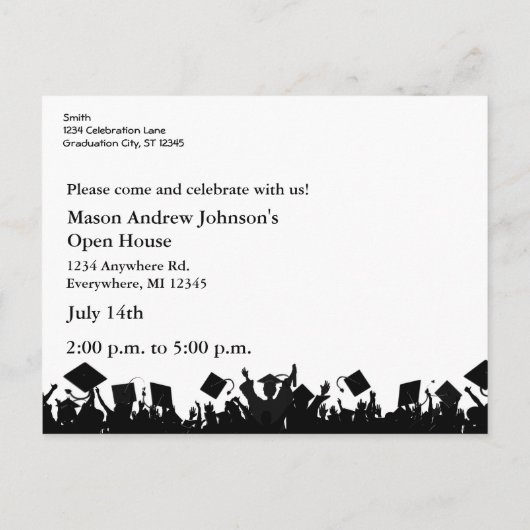 専攻卒業生の本年度への変更 インビテーションポストカード (裏面)