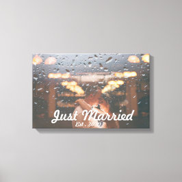 専用の家族の写真、新しい結婚した キャンバスプリント